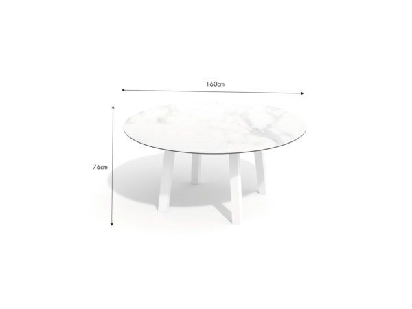 Dining Table Round Alu Ceramic Top Dt 41 Size