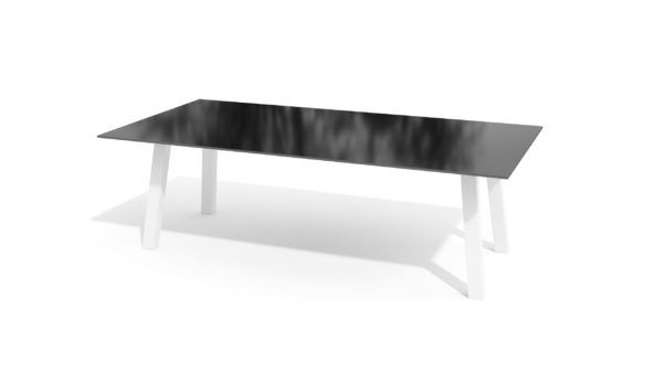 Dinning Table Top Alu Leg Alu Coating Alu Top Black Top Alu Leg Dt 25