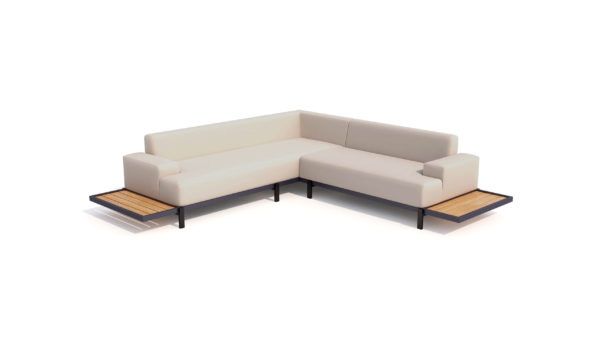 Glamour Sofa Teakwood 2 Seater Gm 18 Al+gm 05 Al Canvas 5453