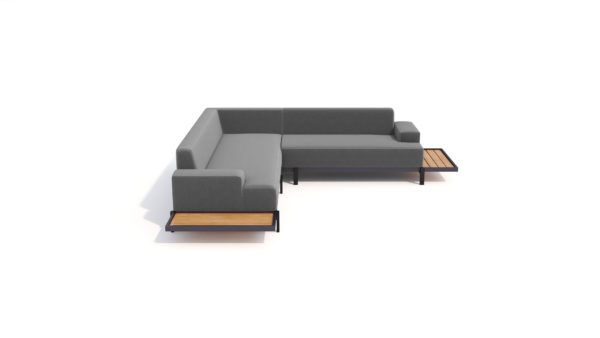 Glamour Sofa Teakwood 2 Seater Gm 18 Al+gm 05 Al Flanelle 3756